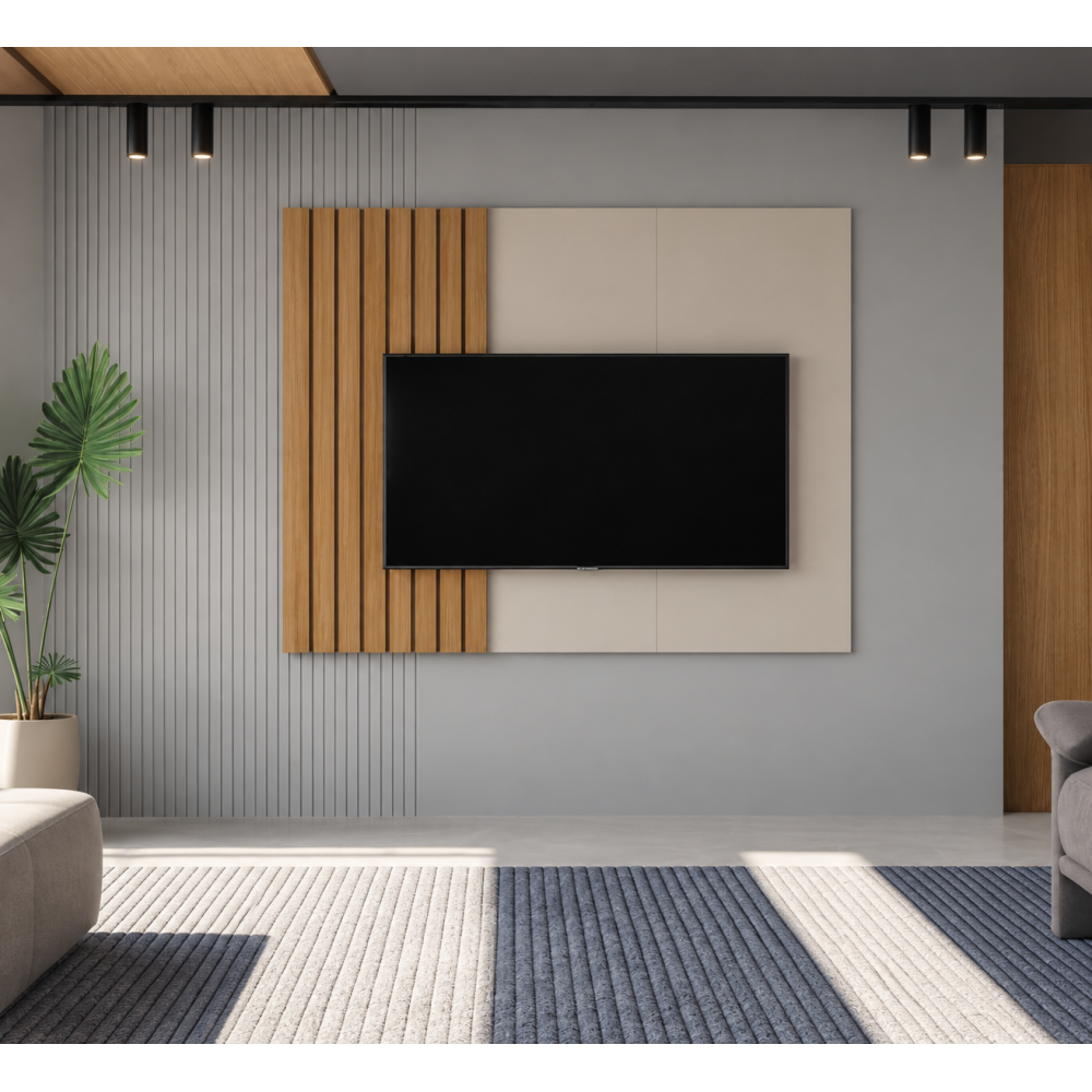 Painel Boto 1.4 para Tvs até 58 ″ - Off White/Nature