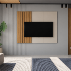 Painel Boto 1.4 para Tvs até 58 ″ - Off White/Nature