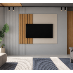 Painel Boto 1.4 para Tvs até 58 ″ - Off White/Nature