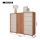 Cômoda Pegasus 1.36 - 5 Gavetas e 2 Portas - Freijó / Off White