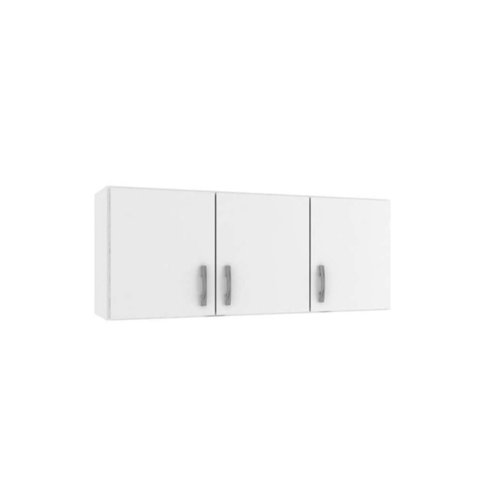 Armário Aéreo de Cozinha CZ621 c/ 3 Portas 1,20  -Evidência - Branco