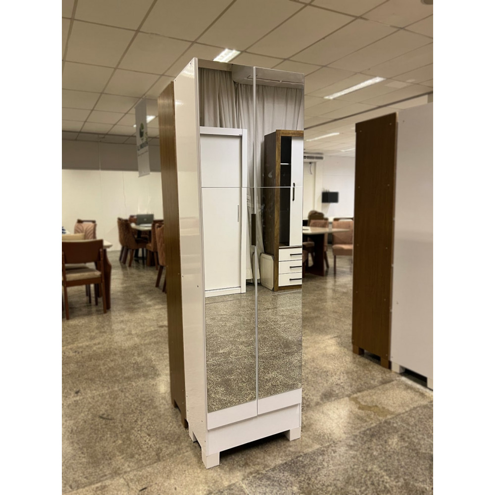 Sapateira Multiuso Premium c/ 2 Portas Espelhadas - Branco