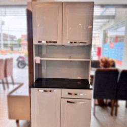 Kit de Cozinha Compacta 4 Portas 1Gavetas Pratika - Branco Kit de Cozinha Compacta 4 Portas 1Gavetas Pratika - Branco