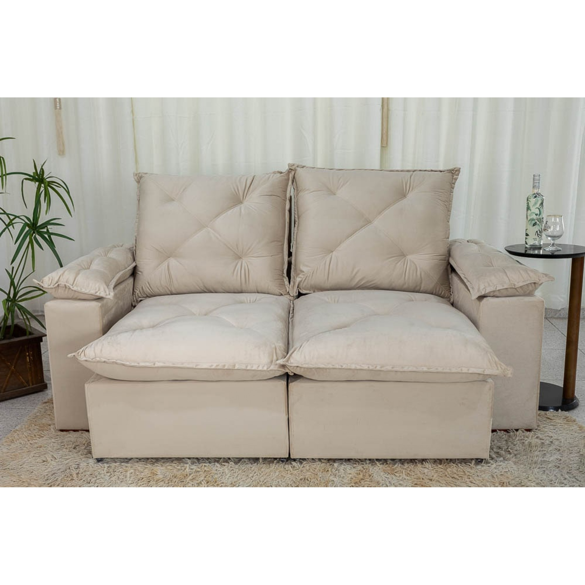 Sofá Retrátil e Reclinável Grécia 2m Bege