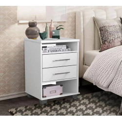 Mesa de Cabeceira Valente - Branco  Mesa de Cabeceira Valente - Branco
