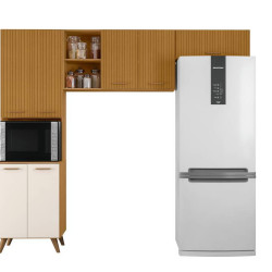 Cozinha Olinda c/ 3 peças - Freijo/Off White Cozinha Olinda c/ 3 peças - Freijo/Off White