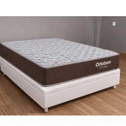 Colchão Casal Ortobom Fit D33 – 1,88x138x12 + Base Baú Carioca Casal Courino - Branco