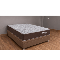 Colchão Casal Ortobom Fit D33 – 1,88x138x12 + Base Baú Carioca Casal Courino - Marrom