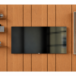Painel Glass 2.2 C/ Cristaleira e 3 Prateleiras - Nature