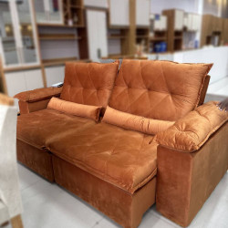 Sofá Miami Retrátil Reclinável 1,80 - Terracota  Sofá Miami Retrátil Reclinável 1,80 - Terracota