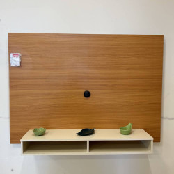 Painel Fox para TV até 46 – EDN Móveis - Cedro/ Off White
