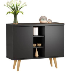 Aparador Buffet 2 Portas Infinity - Preto  Aparador Buffet 2 Portas Infinity - Preto