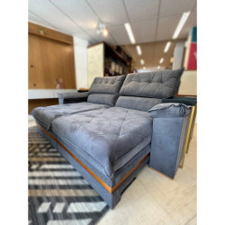 Sofá Colombia Retrátil Reclinável 2,50 - Grafite 