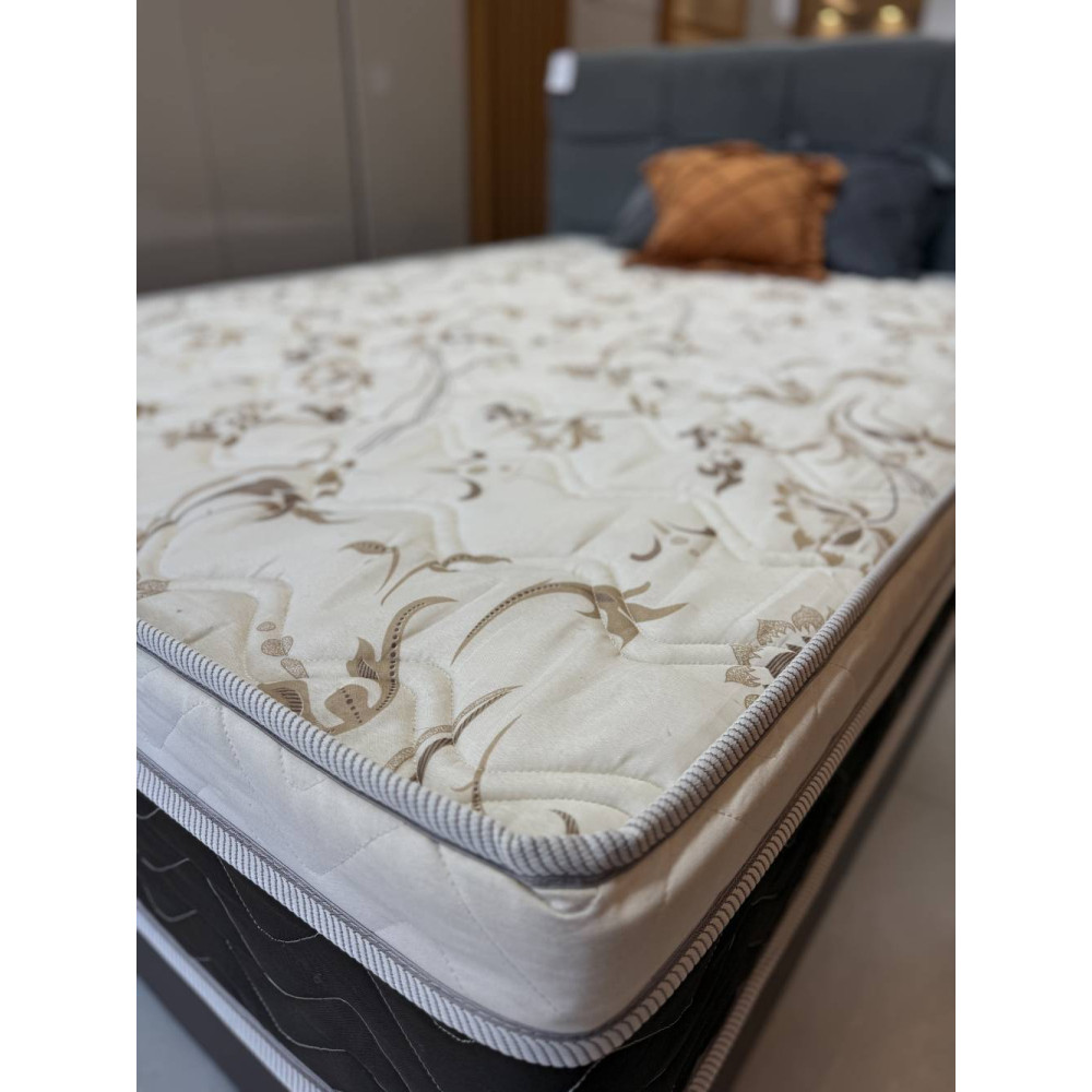 Colchão De Molas Ensacadas Casal Livina 30x188x138 + Base Cama Box Casal Courino – Marrom