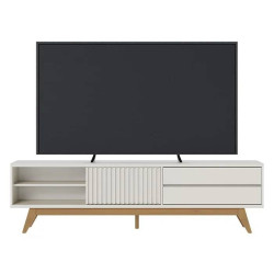 Rack Bancada Veneza para Tvs até 75" - Off White Matte