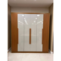 Guarda Roupa Denver 6 Portas  - Nature/Off White Guarda Roupa Denver 6 Portas  - Nature/Off White