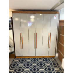 Guarda Roupa Hawai c/ 6 Portas e 2 Gavetas - Naturalle / Off White Guarda Roupa Hawai c/ 6 Portas e 2 Gavetas - Naturalle / Off White