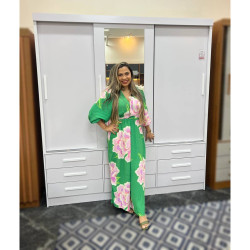 Guarda Roupa Chicago c/ Espelho 3 Portas 9 Gavetas Tcil Móveis - Neve Guarda Roupa Chicago c/ Espelho 3 Portas 9 Gavetas Tcil Móveis - Neve