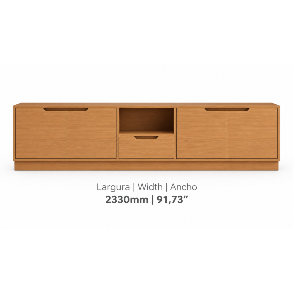 Bancada Modular C/ 3 Portas e 1 Gaveta 2.3 Tucumã Copacabana - Nature