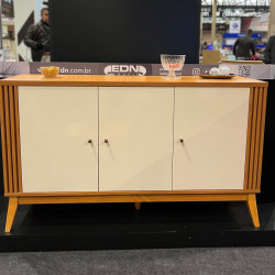 Buffet Argo 140cm - EDN Móveis - Cedro / Off White