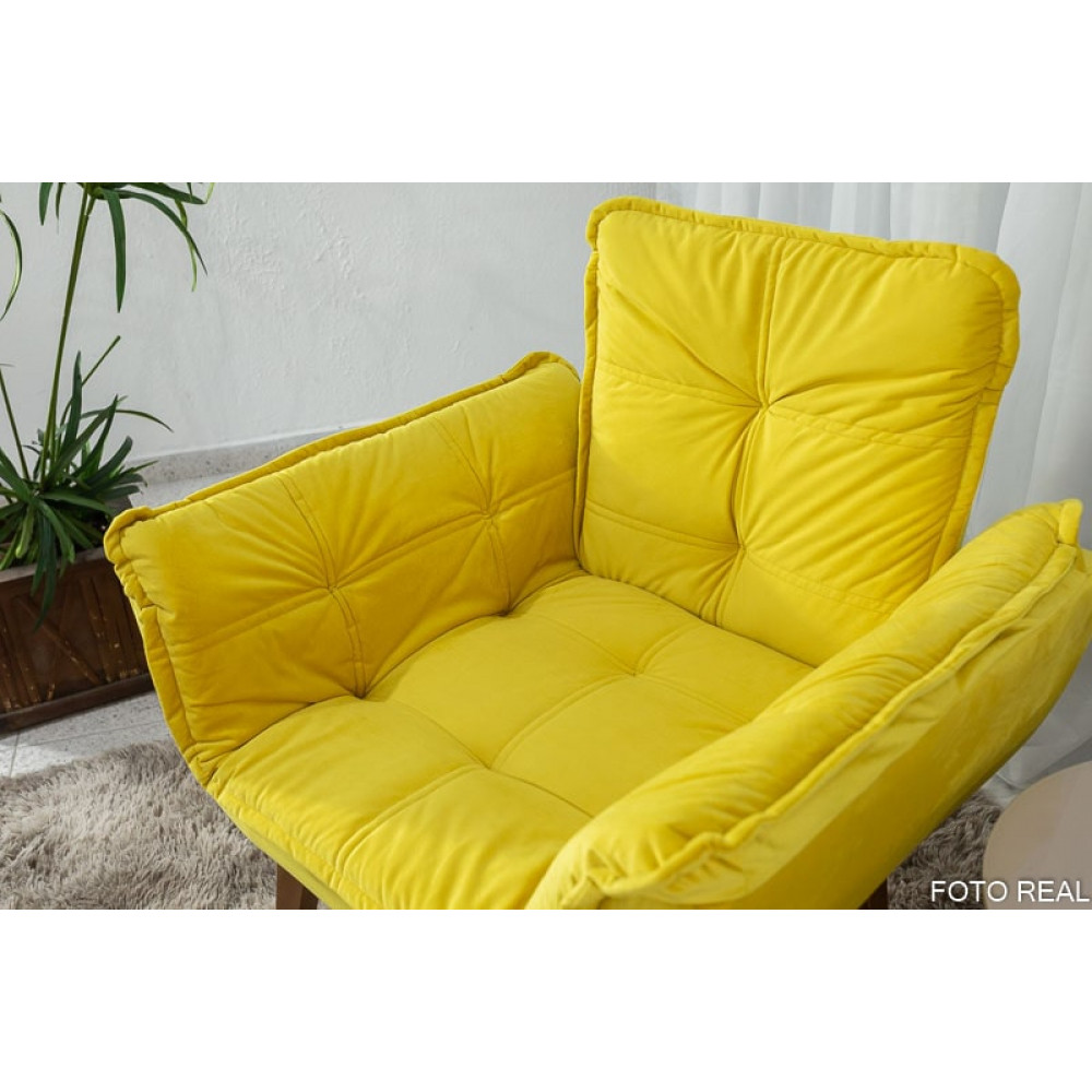 Poltrona Bella Decorativa - Amarela