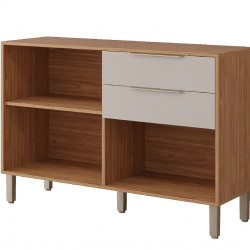 Balcão Divina 2 Gavetas e 2 Portas 120cm - Freijó/Off White