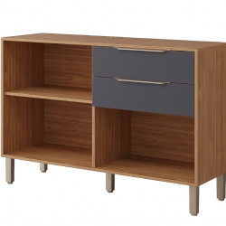 Balcão Divina 2 Gavetas e 2 Portas 120cm - Cinamomo/Titanium