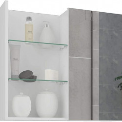 Espelheira Banheiro Jasmim 60cm - Branco 