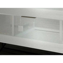 Armário de Banheiro Lavanda Frente c/ Vidro + Espelheira Jasmim - Branco 59cm