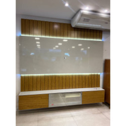Home Soberano Reflecta 260cm c/ Led  para Tv até 85 " -  Naturale/Off White Home Soberano Reflecta 260cm c/ Led  para Tv até 85 " -  Naturale/Off White