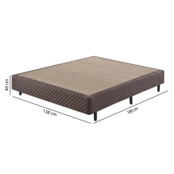 Base Casal Plus 138x188x40 - Sonoflet - Marrom