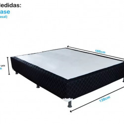 Base Casal Plus 138x188x40 - Sonoflet - Preto