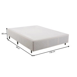 Base Casal Plus 138x188x40 - Sonoflet - Branco