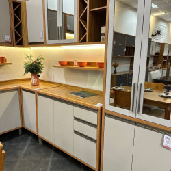 Cozinha De Canto Tempranillo Completa - Amendoa/Off White 