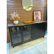 Buffet Camaro c/ 4 Portas - Noce Milano / Preto Fosco