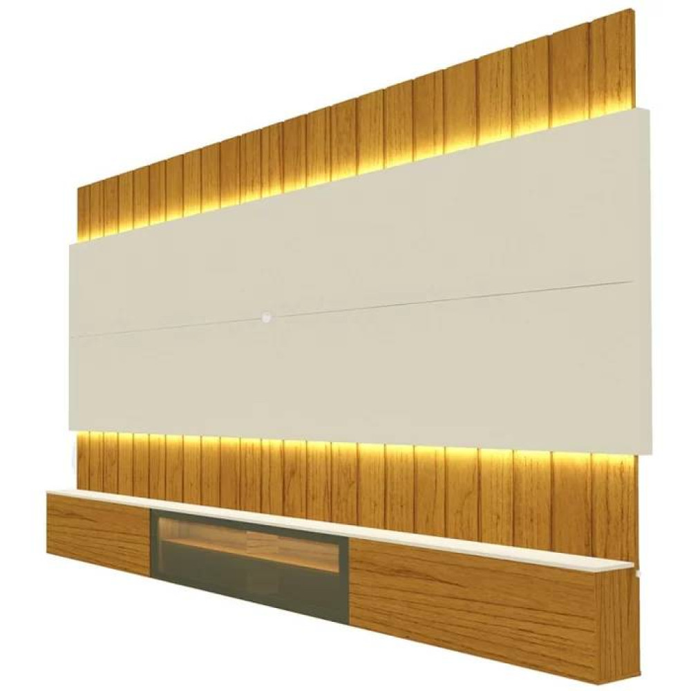 Home Soberano Reflecta 260cm c/ Led  para Tv até 85 " -  Naturale/Off White