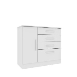 Cômoda Chicago C/ Sapateira 4 Gavetas com 1 Porta Tcil Móveis - Neve Cômoda Chicago C/ Sapateira 4 Gavetas com 1 Porta Tcil Móveis - Neve