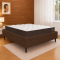 Colchão Lion Casal com Molas Ensacadas 22x188x138cm + Base Cama Box Casal Courino - Marrom