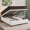 Colchão Lion Queen com Molas Ensacadas 22x158x198cm + Base Box Queen Bau Bipartido - 158 - Branco