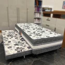 Bicama Solteiro Unibox Sonho Bom C/ Auxiliar 88x188x41cm - Cinza  Bicama Solteiro Unibox Sonho Bom C/ Auxiliar 88x188x41cm - Cinza