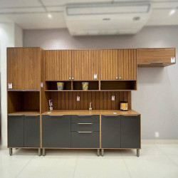 Cozinha Divina c/ 8 Peças - Cinamomo/Titanium Cozinha Divina c/ 8 Peças - Cinamomo/Titanium