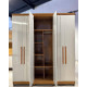 Guarda Roupa Casal Oxford Ripado 6 Portas 4 Gavetas - Peroba/Off White