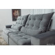 Sofá Imperial Confort Retrátil e Reclinável 2,50m - Grafite