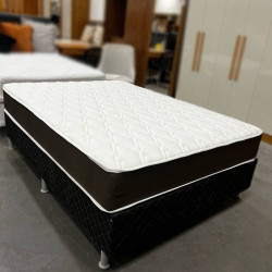 Colchão Royal Casal c/ Molas Ensacadas  24X188X138 - Marrom + Base Casal Plus 138x188x40 - Sonoflet - Preto