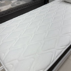 Colchão Royal Solteiro c/ Molas Ensacadas 24X188X88 Marrom + Base Solteiro Courino 88x188x30 - Ortobom - Branco