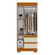 Guarda Roupa Solteiro Maya c/ 3 Portas 2 Gavetas - Cinamomo/off White