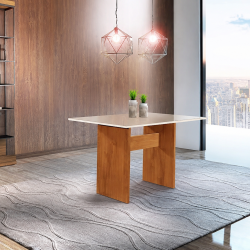 Mesa de Jantar Dakota 120×80 - Ipê / Off White