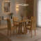 Mesa de Jantar Rubi 120x80cm S/ Vidro - Cinamomo + 4 Cadeiras Amsterdã Linho - Caramelo