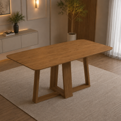 Mesa de Jantar Rubi 160x90cm S/ Vidro - Cinamomo