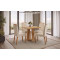 Mesa de Jantar Rubi 90x90cm S/ Vidro - Cinamomo + 4 Cadeiras Amsterdã Linho - Bege